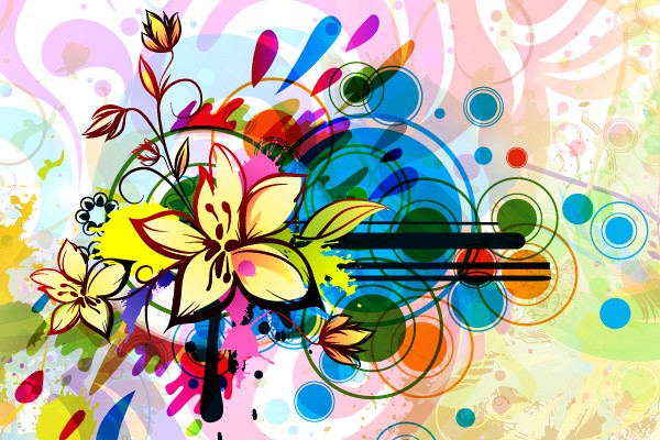 Floral Background Vector Illustration