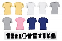 Vector T-shirt Templates and T-shirt Icons