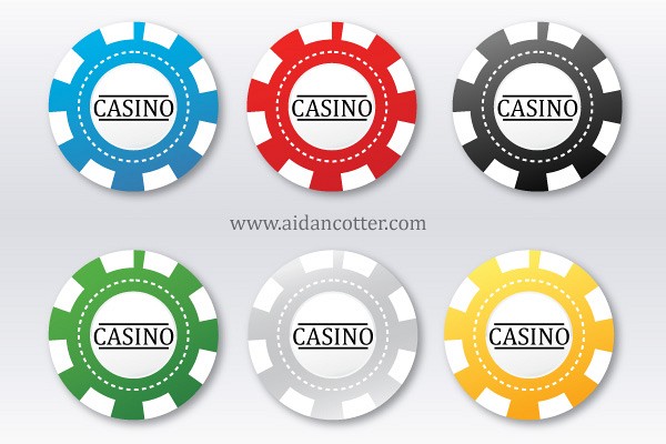 Casino Poker Chips Vector