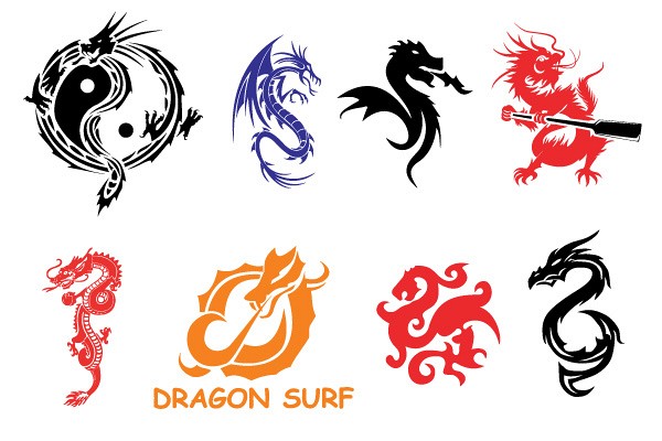 Chinese Dragons Vector