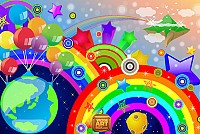 Colorful Rainbow Vector Background