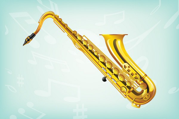 Realistic Saxophone Vector