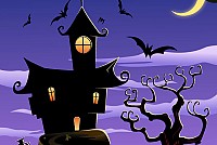 Spooky Halloween Vector Scene