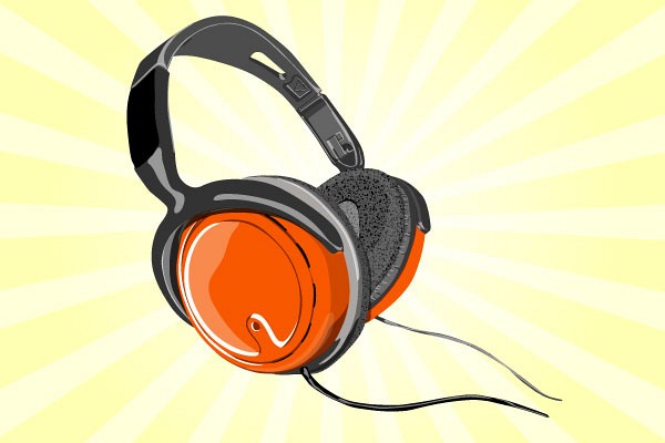 DJ Headphones Vector Graphic