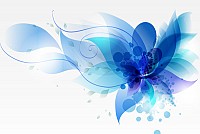 Blue Abstract Flower Vector Background