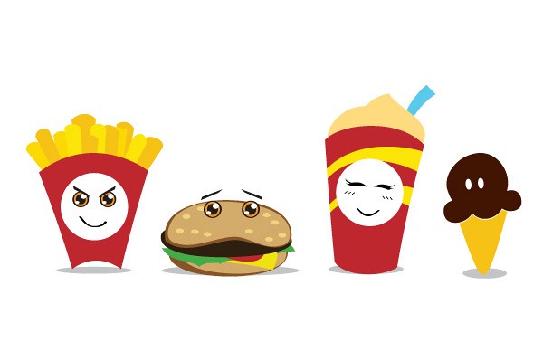 Fastfood Combo Meal Vector