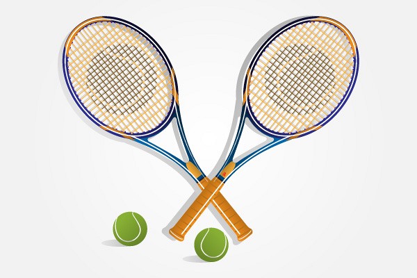 Tennis Rackets Vector Graphic