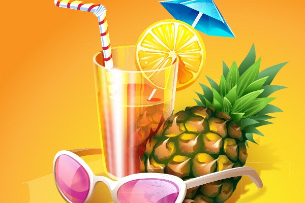 Tropical Cocktail Vector
