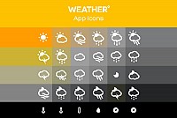 Flat Weather App Vector Icons