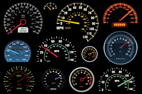 Speedometer Vector Graphics