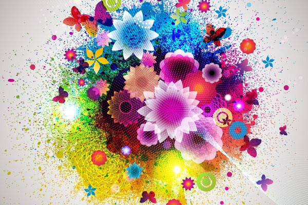 Abstract Flower Background Illustration Vector