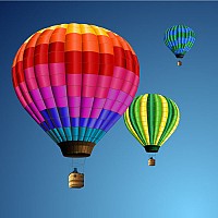 Colorful Hot Air Balloon Vector