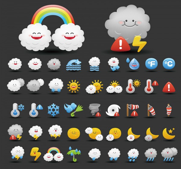 Nice Vector Weather Icons
