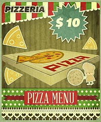 Creative Pizza Poster Vector Template