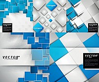 Blue Squares Vector Designs