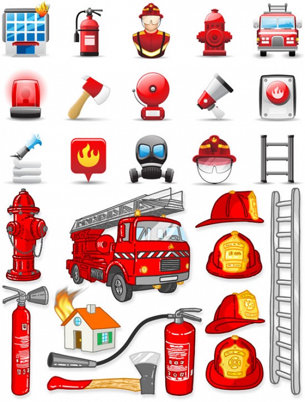 Firefighter Vector Symbols