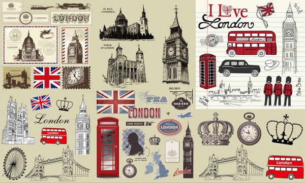 London Culture Vector Elements