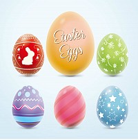 Decorative Happy Easter Eggs