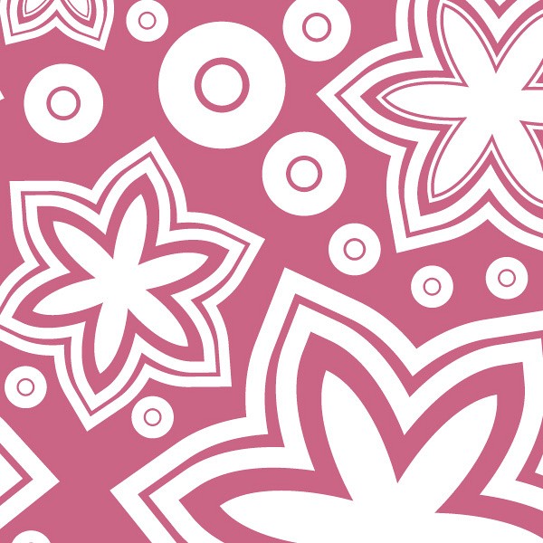 Pink Floral Vector Pattern