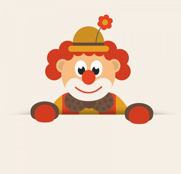 Cute Cartoon Vector Clown