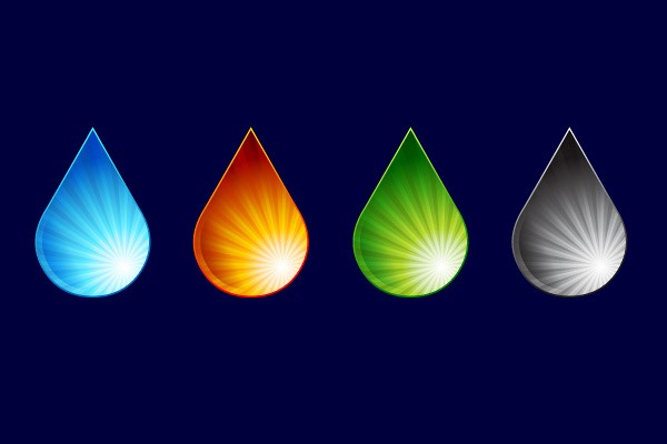 Colorful Water Drop Vector