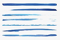 15 Blue Vector Paint Brushes