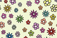 Colorful Vector Flower Pattern