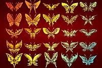 Vector Butterfies Silhouettes