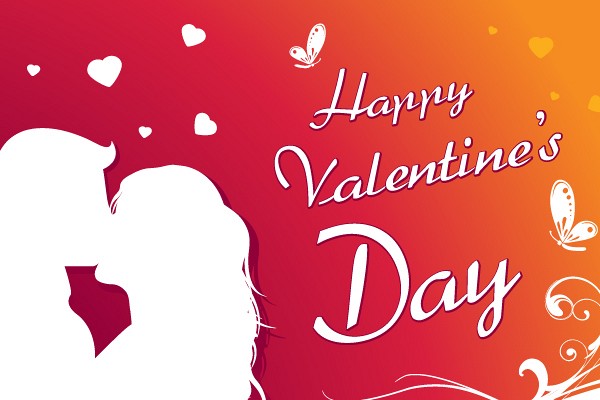 Happy Valentine’s Day Card Vector
