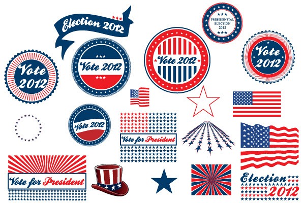 Presidential Election Vector Stickers