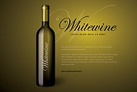 White Wine Bottle Vector Graphic
