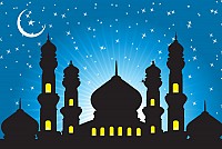 Muslim Mosque Background Vector