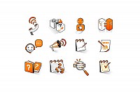 Orange Internet Vector Icons
