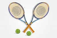 Tennis Rackets Vector Graphic