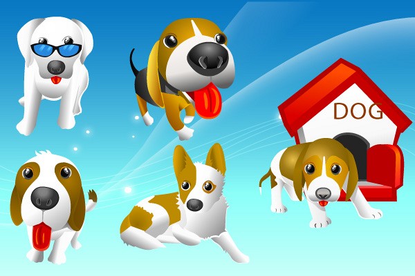 Dogs & Puppies Vector