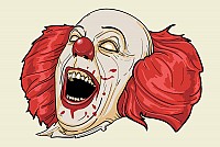 Evil Clown Vector Graphic