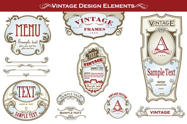 Vintage Bottle Vector Label Designs
