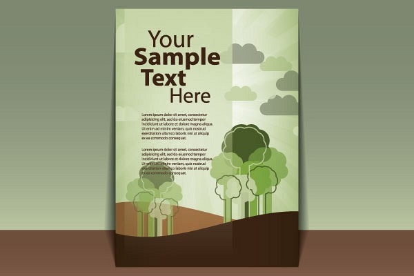 Green Cover Page Vector Template