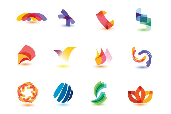Colorful Abstract Logotypes Vector
