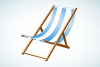 Beach Chair Vector Graphic