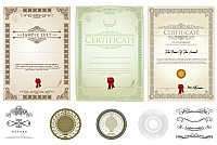 Vintage Vector Certificates