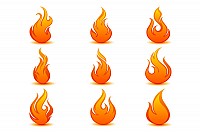 Tribal Flame Vector Icons