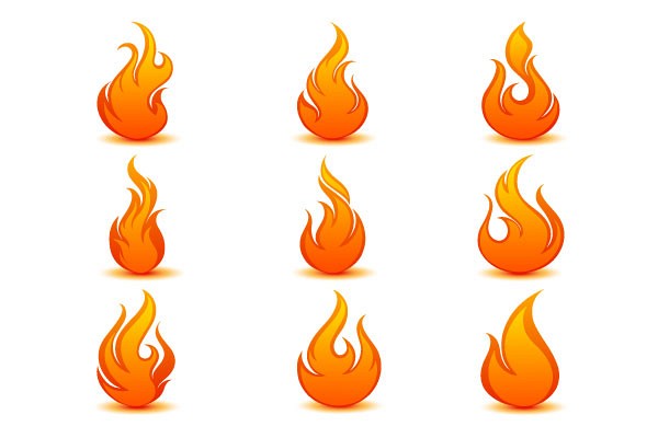 Tribal Flame Vector Icons