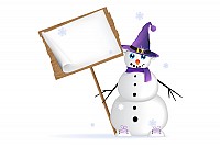 Decorated Snowman Vector