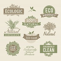 Retro Eco Labels Vector