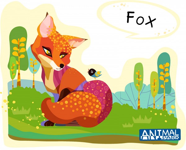 Colorful Fox Vector Illustration