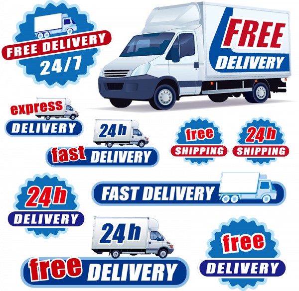 Free Delivery Vector Labels
