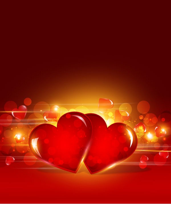 Valentine Heart Background Vector Art