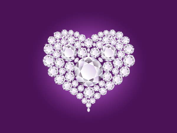 Valentine's Day Diamond Heart