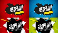 Cracked Wall Vector Banner